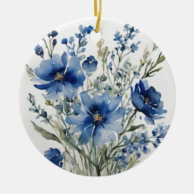 Blume Elegantes Wasser Keramik Ornament (Vorne)