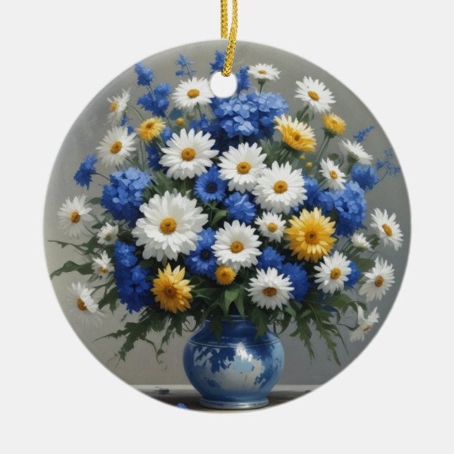 Blume Elegantes Wasser Keramik Ornament (Vorne)