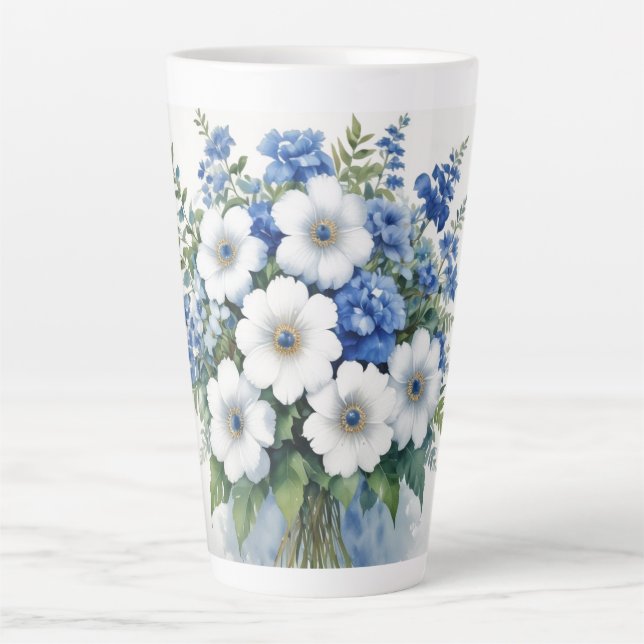 Blume Elegantes Wasser Milchtasse (Vorderseite)
