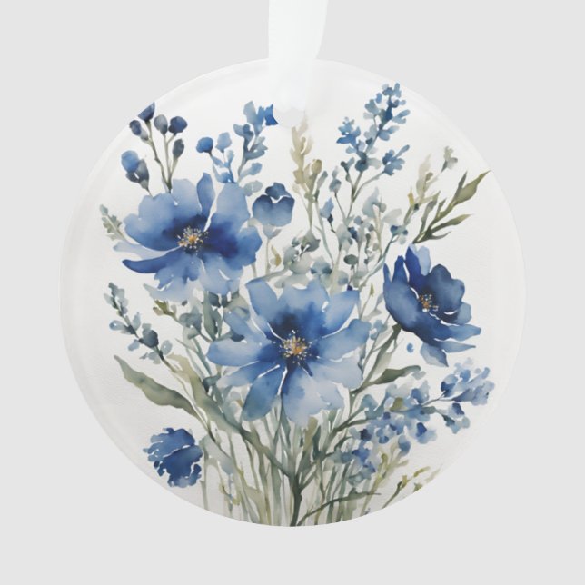 Blume Elegantes Wasser Ornament (Vorderseite)