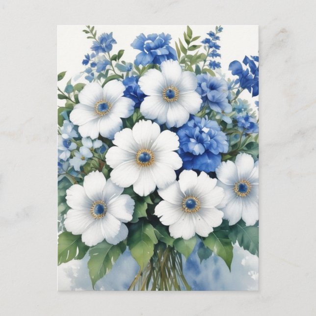 Blume Elegantes Wasser Postkarte (Vorderseite)