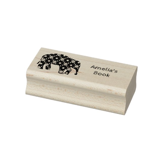 Blume Elephant Buchzeichen Selbstfarbige Briefmark Gummistempel (Stempel)