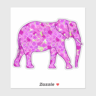 Blume Elephant, Orchid und Magenta Aufkleber