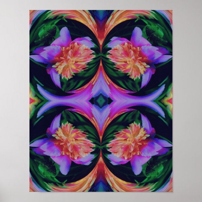 Blume Energie Abstrakt Art Poster (Vorne)