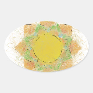 Blume Ethereal Ovaler Aufkleber