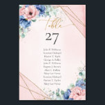 Blume Eukalyptus Tischnummer<br><div class="desc">Die hellblauen Blume von Boho, gepaart mit einem eleganten Eukalyptus und einem luxuriösen Goldrahmen, schaffen ein stilvolles und bezauberndes Ambiente bei Hochzeitsfeiern. Die dezente Mischung aus sanften Farbtönen und botanischen Elementen verleiht jeder Hochzeitsdekoration eine Touch von charmantem Charme und verleiht dem Fest einen romantischen Rahmen. Diese Tischnummern sind fein und...</div>