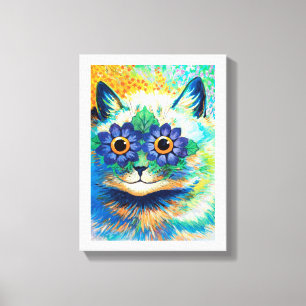 Blume Eyes Cat, Louis Wain Leinwanddruck
