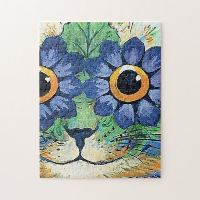 Blume Eyes Cat von Louis Wain Puzzle (Vertikal)