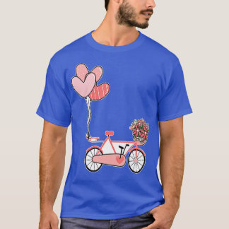 Blume Fahrrad Valentinstag Niedlich VDay Paja T-Shirt