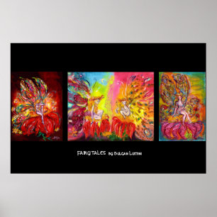 BLUME FAIRIEN IN DER NACHT POSTER