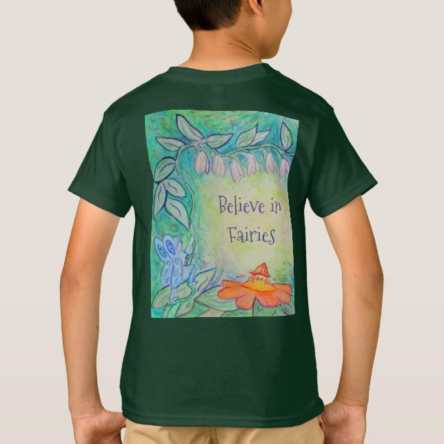 Blume Fairies Garden Kunst T - Shirt (Rückseite)