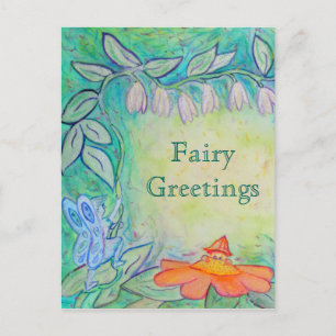 Blume Fairies Grußwort für kundenspezifische Postk Postkarte