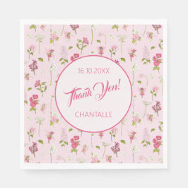 Blume Fairy Danke, dass Sie das Datum Serviette