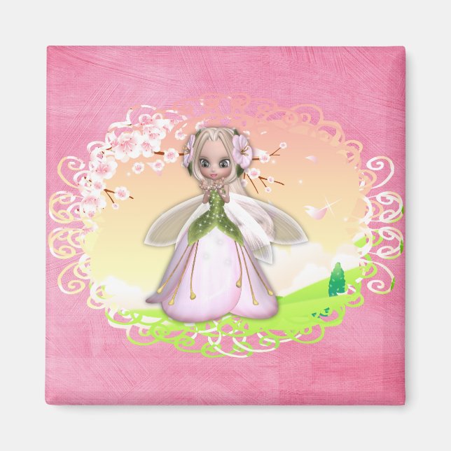 Blume Fairy Design 1b Magnet (Vorne)