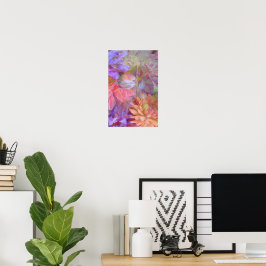 Blume Fairy Double Exposure Fantasy Art Poster