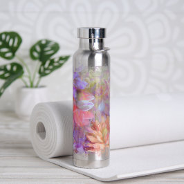Blume Fairy Double Exposure Fantasy Art Trinkflasche