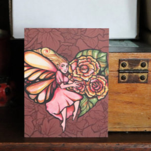 Blume Fairy Garden Blume Feiertagspostkarte