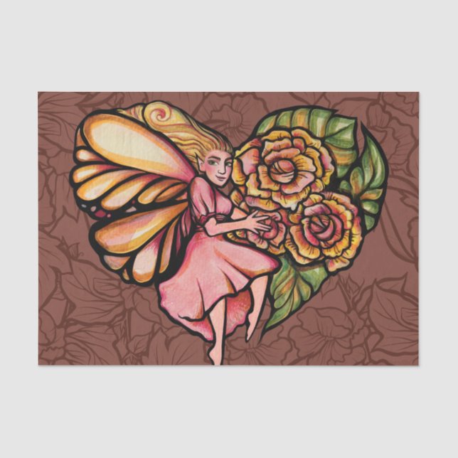 Blume Fairy Garden Blume Seidenpapier (Vorderseite)