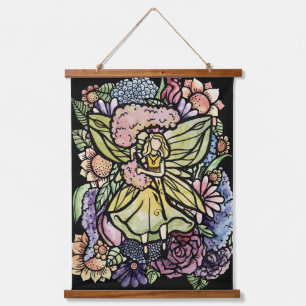 Blume Fairy Garden Hyacinth Fairies Gardener Wandteppich Mit Holzrahmen