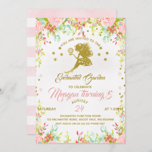 Blume Fairy Geburtstagseinladung Einladung