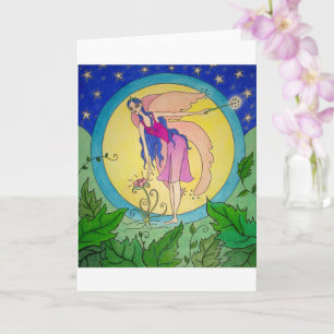 Blume Fairy Grußkarte Karte