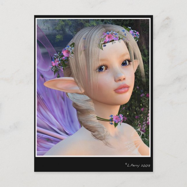 Blume Fairy Postkarte (Vorderseite)