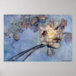 Blume Fairy und Schmetterlinge von Warwick Goble Poster