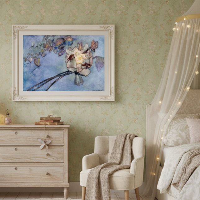 Blume Fairy und Schmetterlinge von Warwick Goble Poster (Von Creator hochgeladen)