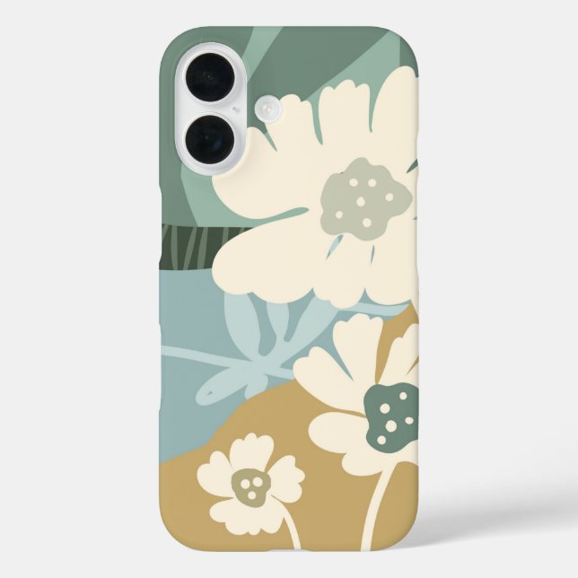 Blume-Farbblöcke Kosmos-Silhouetten Moderne Case-Mate iPhone Hülle (Rückseite)