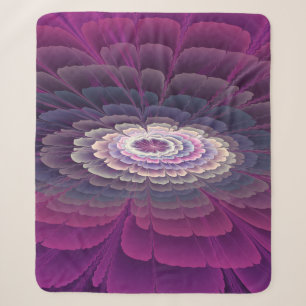 Blume Farbenfrohe Abstrakte Fraktal Rosa Sherpadecke