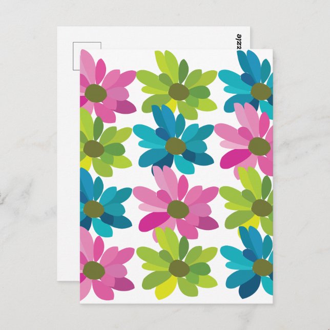 Blume Farbenfrohe wilde Blume Postkarte (Vorne/Hinten)