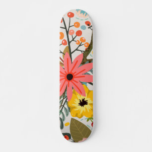 Blume Farbige Wasserfarbe Niedlich Skateboard