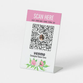Blume Farm QR Code Pay Pedestal Sign Sockelschild