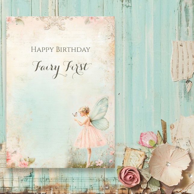 Blume Fee Geburtstag Feiertagskarte (Von Creator hochgeladen)