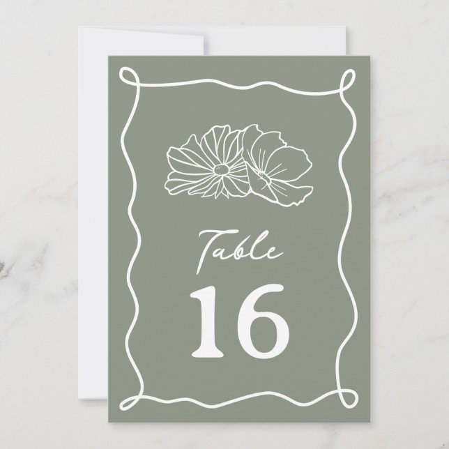 Blume feiern Grüne Hochzeit Einladung (Vorderseite)