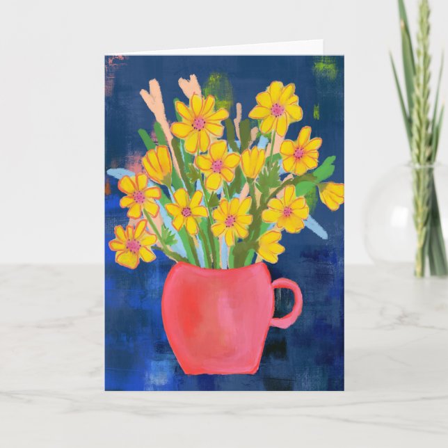 Blume Feiertagskarte (Vorderseite)