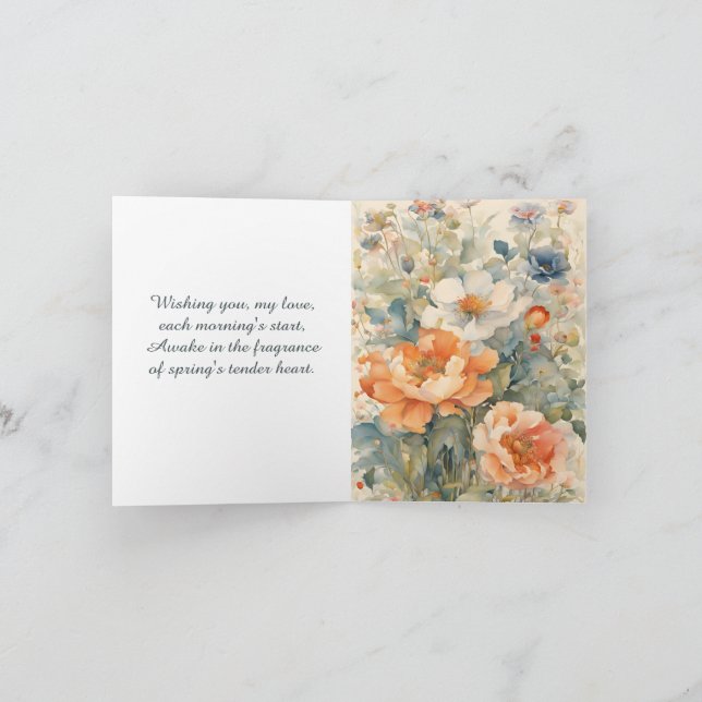 Blume Feiertagskarte (Innenseite)