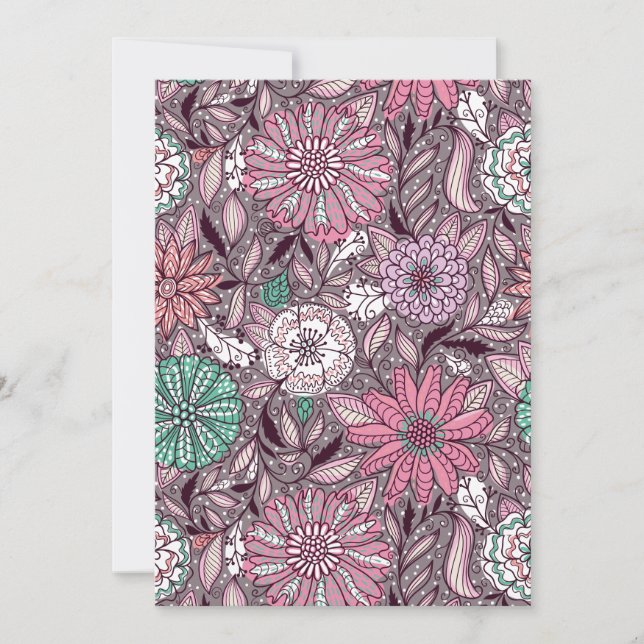 Blume Feiertagskarte (Vorderseite)