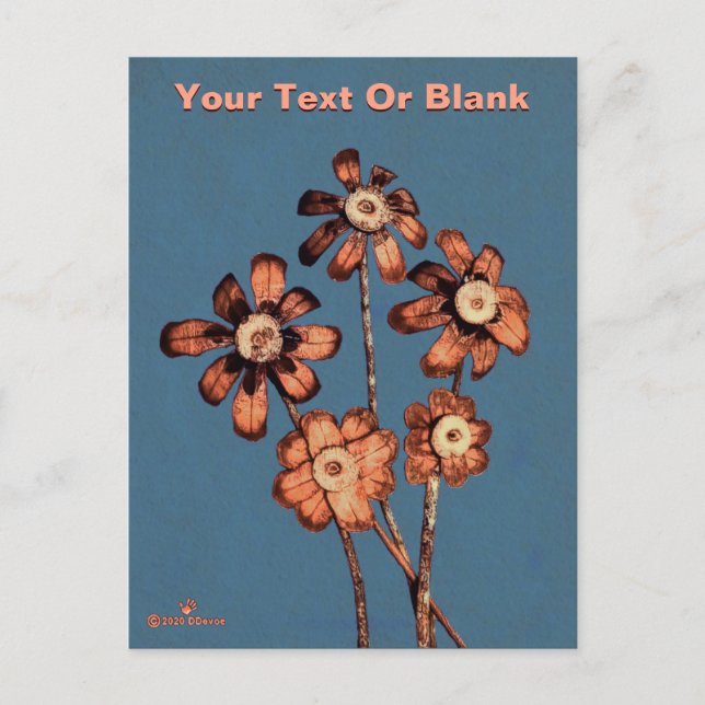 Blume Feiertagspostkarte (Vorderseite)