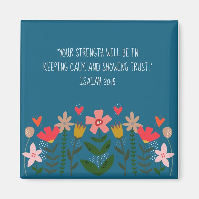 Blume Felder Aquamarin Magnet (Vorne)