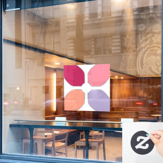 Blume Fensteraufkleber (Café-Fenster)