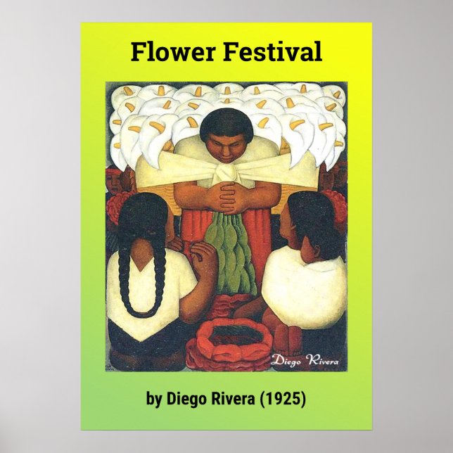 Blume Festival von Diego Rivera (1925) Poster (Vorne)