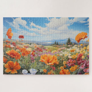 Blume Field Jigsaw Puzzle, 1014 Stk. 30"x20" Puzzle
