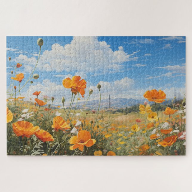 Blume Field Jigsaw Puzzle, 1014 Stk. 30"x20" Puzzle (Horizontal)