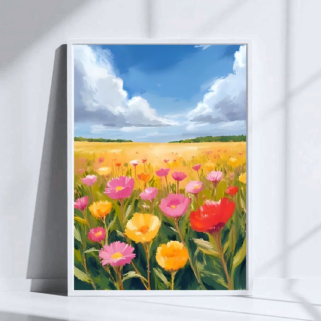 Blume Field Landscape Malerei Art Poster drucken (Von Creator hochgeladen)