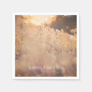 Blume Field Rustikales Land Hochzeit Empfang Serviette