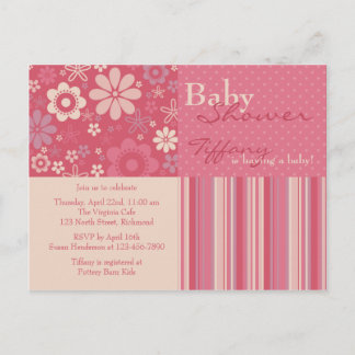 Blume Fizz Pink ・ Kinderdusche Einladung