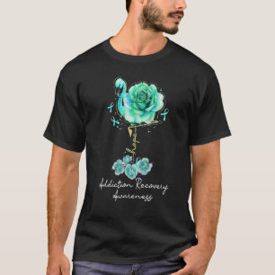 Blume Flamingo Hoffnung Aquamarine Multifunktionsa T-Shirt