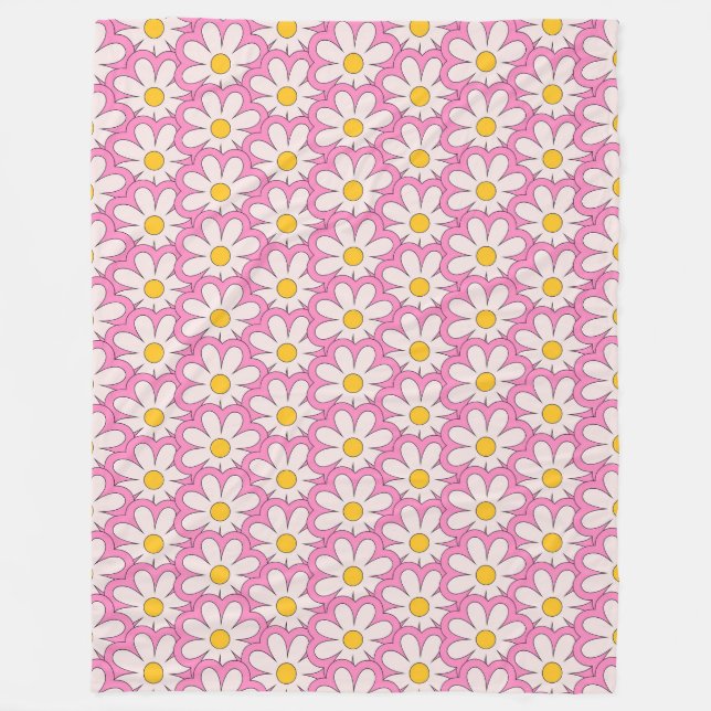 Blume Fleecedecke (Vorderseite)