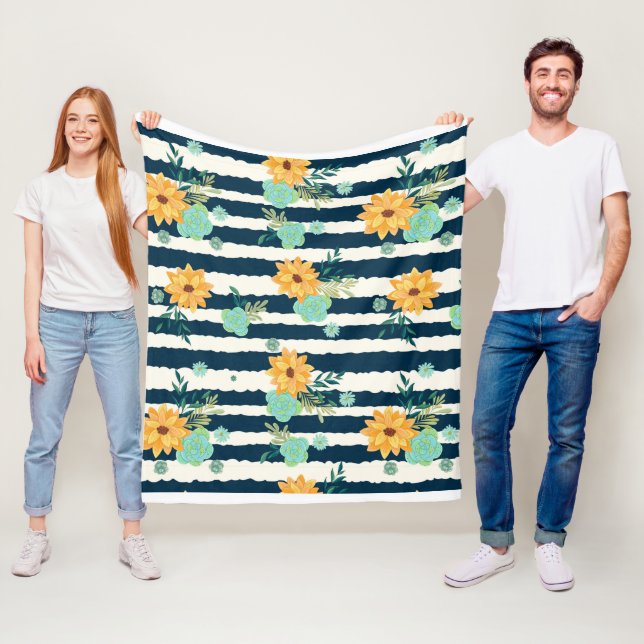Blume Fleecedecke (Beispiel)